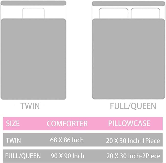 Yogeneg Rainbow Kids Comforter Sets Twin Size for Teen Girl Women, Pink Orange Ombre Comforter with Pillowcase,Ultra Soft Microfiber 2 Piece Bedding Set,All Season (Rainbow D, Twin)