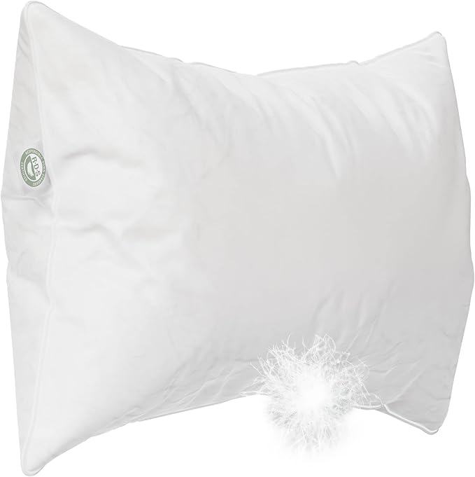 Standard Size Pillow, European Goose Down 800FP - Firm Luxury Hotel Pillow for a Luxury Bed