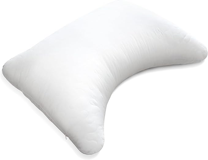 Shatex Neck Pillow Queen Size 28 x 20 inch, Curved Firm Bed Pillow with Adjustable Insert Provides Stronger Support - for Back, Stomach & Side Sleepers