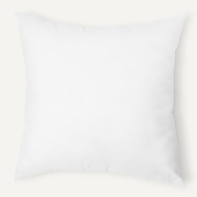 Amazon Basics Square Hypoallergenic Pillow Insert, Sofa Bed Couch Decorative Stuffer, 20", 4 Pack