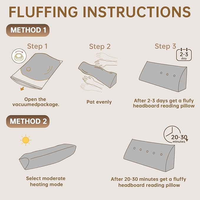 Headboard Pillow Queen Bed Wedge Pillow for Dorm, Daybed, Back Support, Sitting Up, Reading, Relaxing, Navy Blue