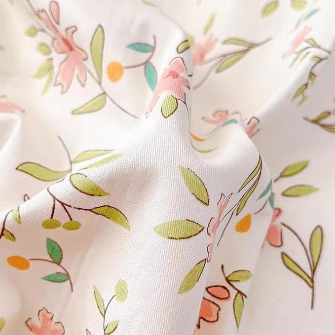 Floral Duvet Cover Queen Size Spring Pink Floral Bedding Set 3Pcs Kids Boys Girls Botanical Garden Aesthetic Flower Coquette Comforter Cover with Zipper Closure and 2 Pillowcase