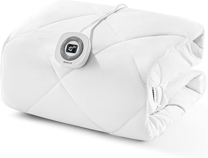 Bedsure Heated Mattress Pad Twin - Bed Warmer with Memory & Preheat Functions, 12-Hour Auto Off & 10 Heat Settings, Single Controller, Fast Heating, Brushed Electric Mattress Pad Twin, 39"x75"