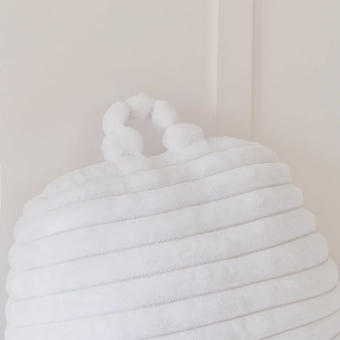Yaoshuho Large Reading Pillow for Adults, Back Support Pillow for Sitting Up in Bed with Arms, Couch for Lounging Bedrest, White