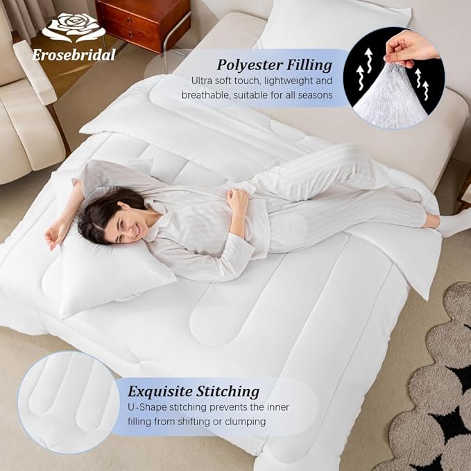 Erosebridal Cute Floral Toddler Bedding Set for Girls,Boho Flower Wildflower Kids Comforter Sets,Yellow Teal Pink Floral Bed Set Country Spring Flowers Kawaii Room Decor with 1 Pillowcase