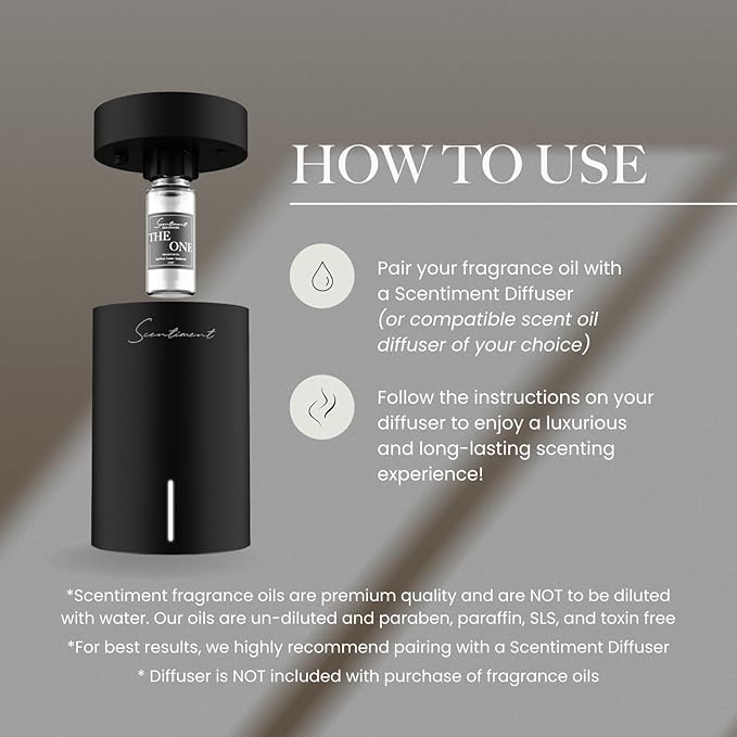 Scentiment Diffuser Oil - Minuit à Paris | Aromatherapy Home Fragrance | Inspired by Luxury Five Star Hotel Scents | Luxurious Scent with Notes of Amber, Sandalwood, Vanilla (120 mL)
