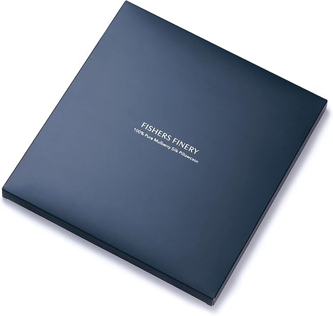 Fishers Finery 25mm 100% Pure Mulberry Silk Pillowcase Set (Taupe Stripe Queen 2 Pack)