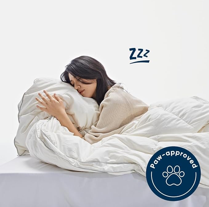Vesta 95% Hungarian Goose Down Heavy Comforter, 750 Fill Power Winter Duvet Insert, Premium 95/5 Ratio, Baffle Box Design (Full/Queen)