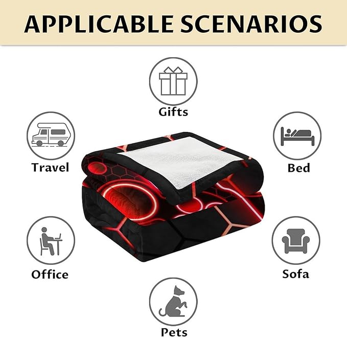 Gamer Blanket Gifts - Gaming Blankets for Adults, Boys - 60" x 80" Comfy Plush Throw Decor for Sofa, Travel