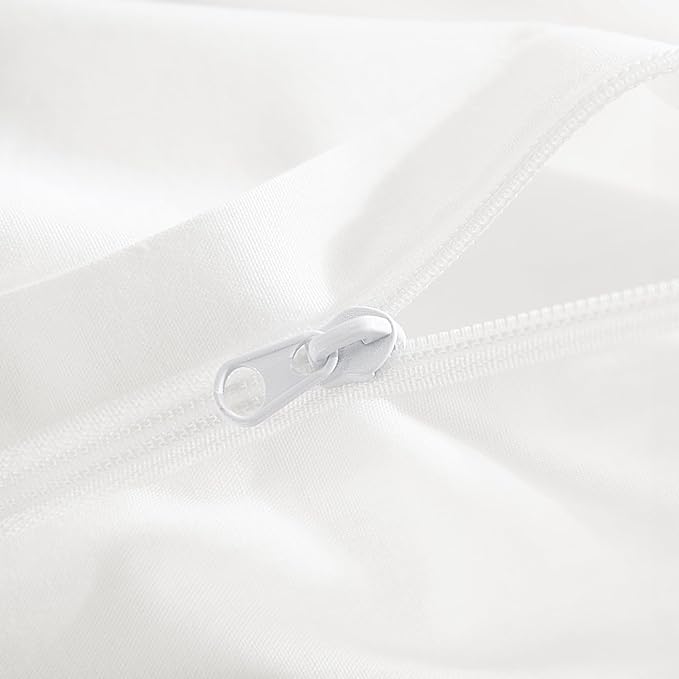 NEXHOME PRO Duvet Cover Set California King Linen Look Textured Cream White Organic Natural 100% Washed Cotton Duvet Cover 3 Pieces Bedding Set with Zipper Closure, Breathable, Soft (No Comforter)