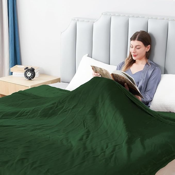 Electric Heated Blanket Full Size 72”x84”,Cozy Soft Warmth with 5 Heating Settings 10 Hours Auto-Off, Long Cord Energy-Saving, for Bed, Fast Heating Machine Washable, Green