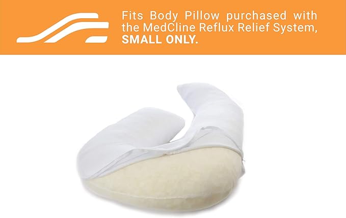 MedCline Body Pillow Case, Fits Full-Length Therapeutic Body Pillow (18" x 45" x 5"), Enhanced Support and Better Sleep, Soft Washable Plush Comfort with Hidden Zipper, Small