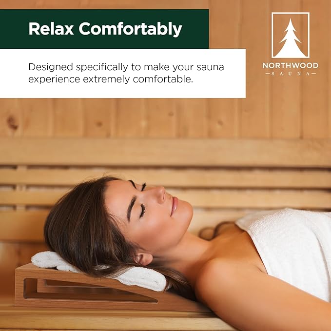 Sauna Headrest - Handmade from Canadian Red Cedar Wood - Ergonomic Neck Support Pillow