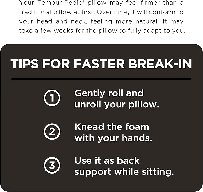 Tempur-Pedic TEMPUR-Ergo Neck Pillow, Large Profile, White