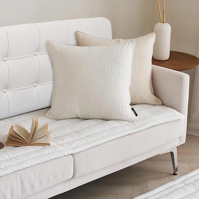 BCU White Headboard Pillow King Size Upholstered Large Bolster Wedge Pillow Headboard Back Rest Support Pillow with Side Pocket for King Size Bed