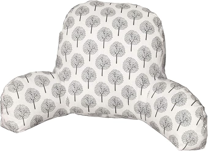 Bohemian Printed Reading Pillow with Support Arms Soft Bed Rest Pillows Back Support Cushion for Kids Reading Watching TV Sitting Up in Bed (23"×16"×10",Beige Tree)