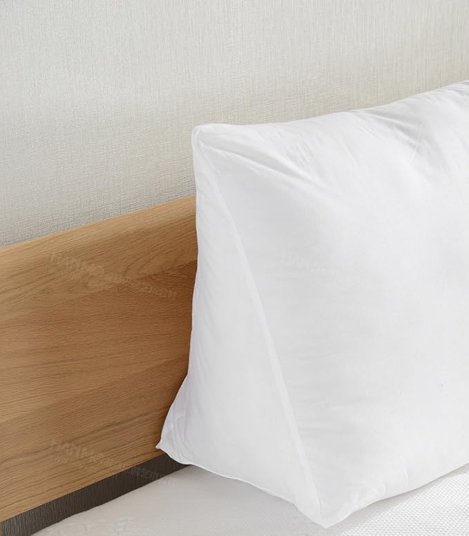 Cheer Collection Wedge Pillow for Reading in Bed, Plushy Headboard Wedge Pillow, Large Backrest Pillow for Bed, Soft Dorm Pillow Headboard Cushion, Elevation Pillow for Sleep & Relaxation