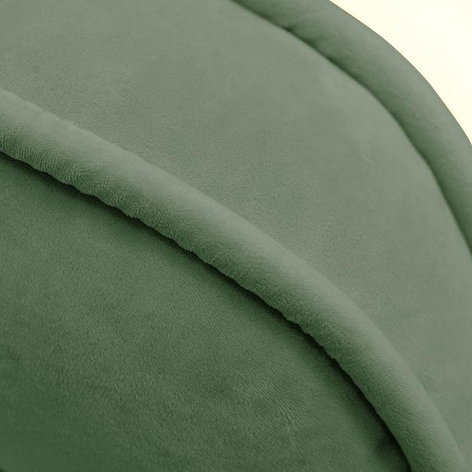 Super Soft Velvety Backrest Reading Bed Rest Pillow with Arms and Pockets 18" H for Sitting in Bed Couch Sofa, Back Support Wedge Cushion with Removable Cover, 20" x 18" x17", Sage Green