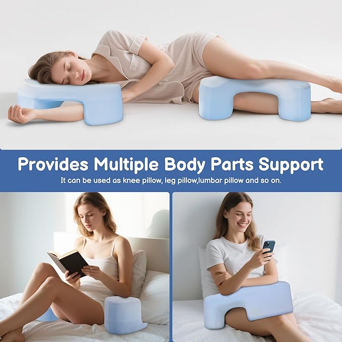 Side Sleeper Pillow with Arm Holes -arm Pillow Ergonomic Pillow for Cervical, Neck, Shoulder & Rotator Cuff Pain Relief - ldeal for Side Sleepers Blue