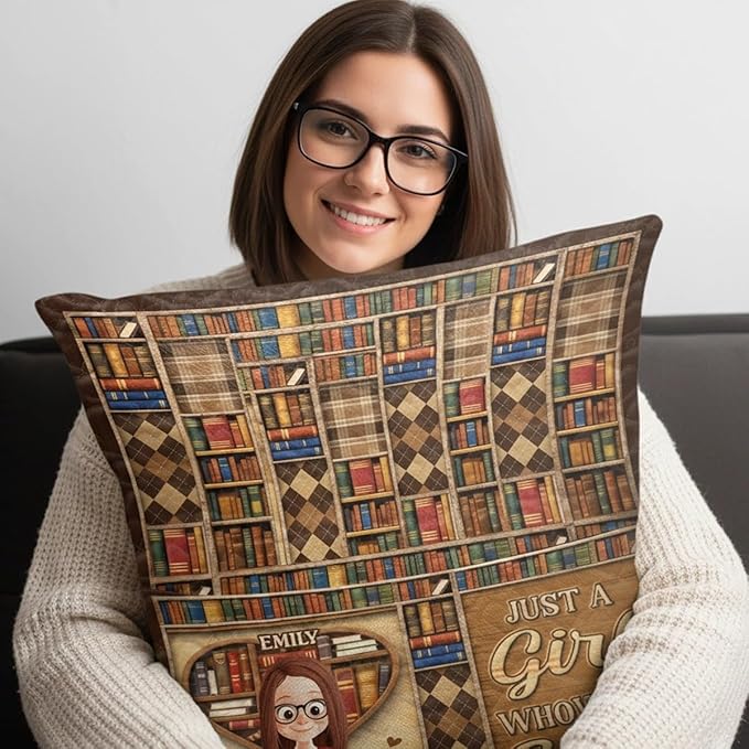 Pawfect House Custom Pocket Pillow (Insert Included), Personalized Bookish Gifts For Book Lovers, Bookworms, Readers, Warmth Lives In Stories, Book Reading Pillow, Bedroom Decoration Gifts for Readers