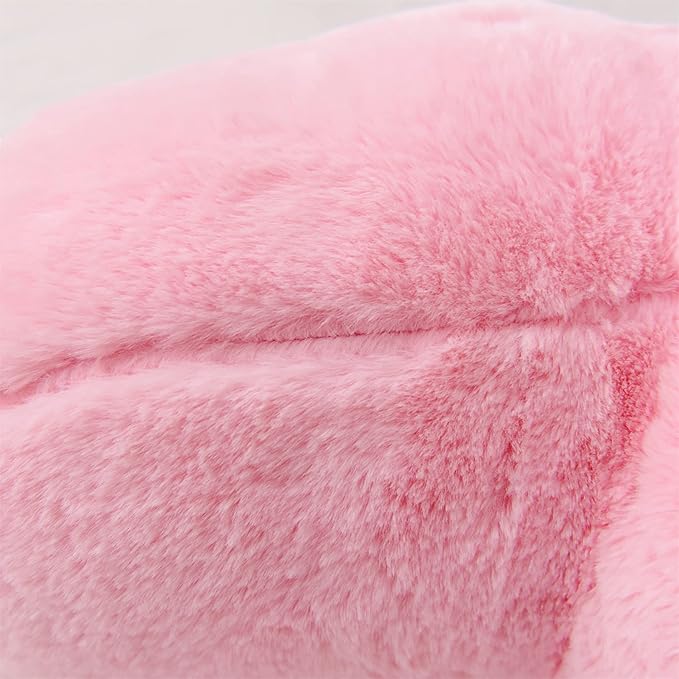 Aimuan Reading Pillow Bed Rest Wedge Adult Backrest Pillow with Arms Back Support for Sitting Up in Bed Cushion Incline Rest Sleeping Snoring Pillow, Light Pink Large
