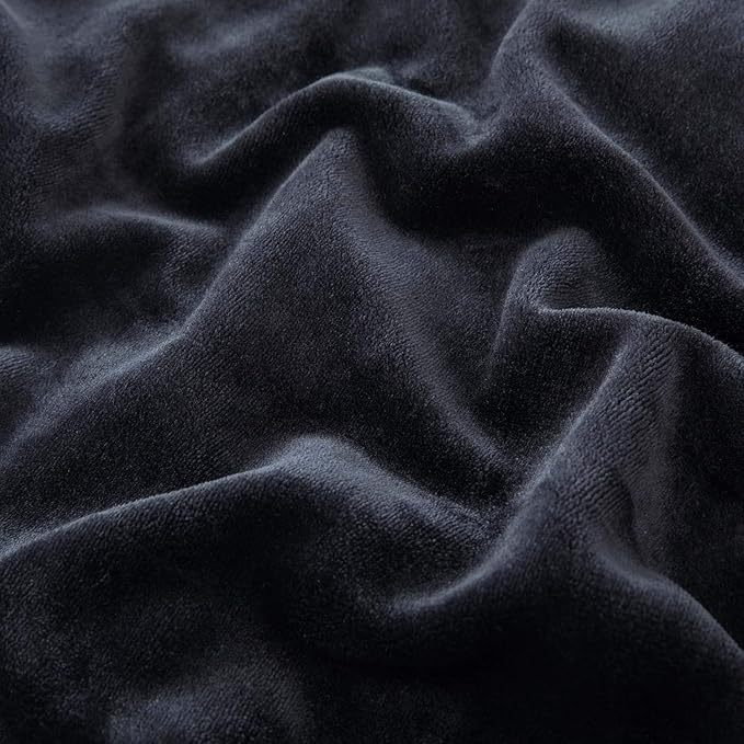 IR Imperial Rooms Fleece Blankets Queen Size 90x90 Inches- 8 Pack - Super Soft Fluffy Throw Blanket for Sofa and Bed - Warm and Cozy Lightweight 400 GSM Microfiber Bed Throws Blankets (Queen, Black)