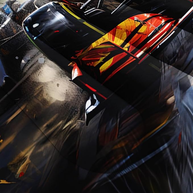 Racing Theme Comforter Set Racing car Extreme Sports Competition Quilt Sets with 1 Comforter and 2 Pillowcases for Kids Boys Bedroom All Season(Race Car-2 Queen)