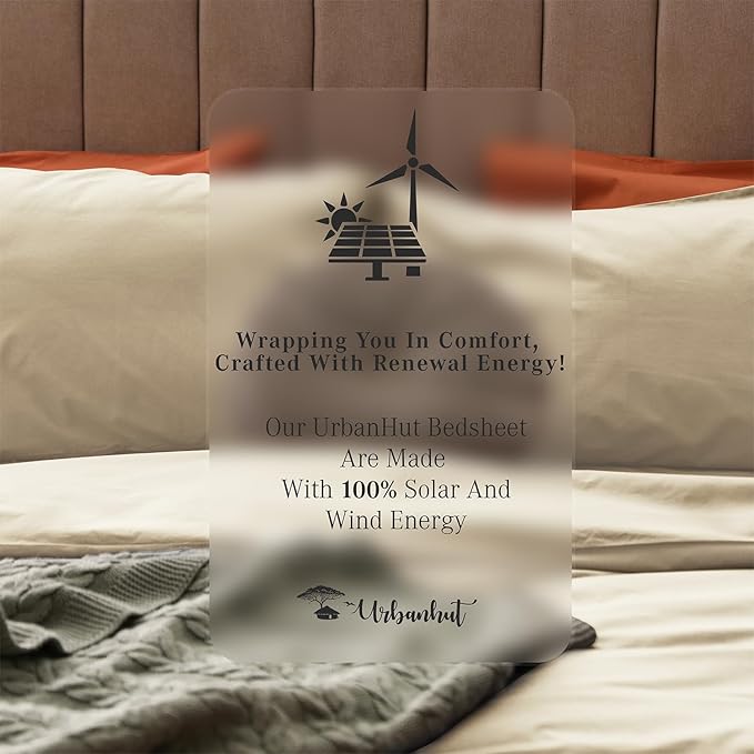 URBANHUT 1000 Thread Count Full Size Egyptian Cotton Bedsheets, Long Staple Soft & Breathable Sheets For Full Size Bedding, 4 Pc Bed Sheet Sets, Luxury Hotel Sateen Sheets Fits 16" Deep Pocket - Ivory