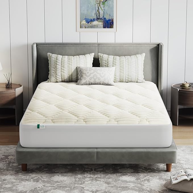 Novilla Soft Queen Mattress Topper, Plush Mattress Pad for Cold Sleepers, Electric Blanket Alternative with Deep Pocket Fits 8-21 Inch Mattress, Machine Washable