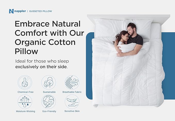 Side and Back Sleeper Pillow for Neck and Shoulder Pain Relief - Shredded Memory Foam Bed Pillow for Sleeping - 100% Adjustable Fill - King Size - Set of 2 Washable Case. Extra Fill Included