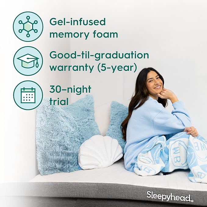 Sleepyhead Full XL 3 Inch Premium Mattress Topper – Gel Memory Foam Bed Topper – Cooling, Pressure Relief, Washable Cover, CertiPUR-US Certified, Premium Comfort Mattress Pad (Full XL 3")