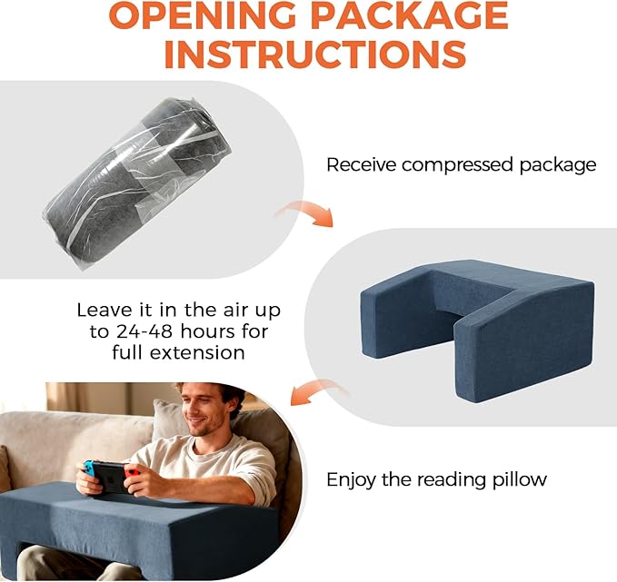 Reading Pillow for Gaming Soft Lap Desk Pillow for Laptop with Cup Holder Pocket Bed Desk for Reading Working Playing Steam Deck Switch or Sitting in Bed Floor Sofa (Dark Grey)