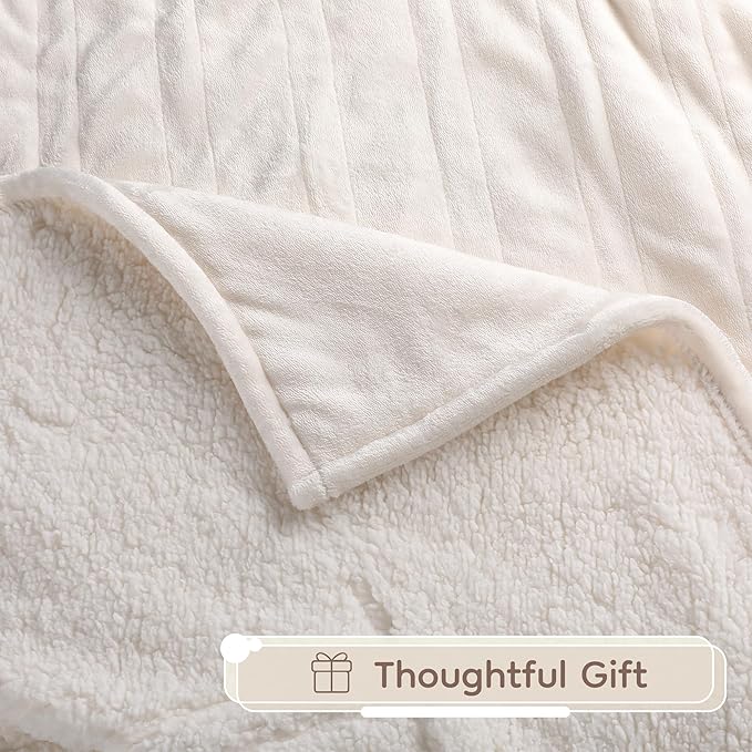 Electric Heated Blanket King Size - 90"x100", Soft Flannel Heating Blanket, 10 Heating Levels, 1-12 H Auto Shut Off, Breathable Warm and Washable for Bed, White