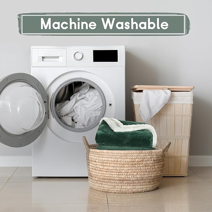 Heated Blanket Electric Throw 50''x60'', 3 Hour Auto Shut-Off 6 Heating Levels Small Warm Soft Flannel Electric Blanket Machine Washable - Grass Green