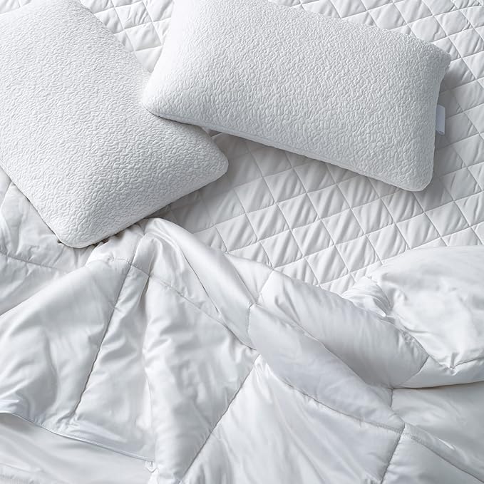SIJO Temperature Regulating Mattress Pad, Best Cooling Mattress Pad Award Winner by Sleep Foundation, Water Proof Summer Mattress Cover Protector for Hot Sleepers (King)