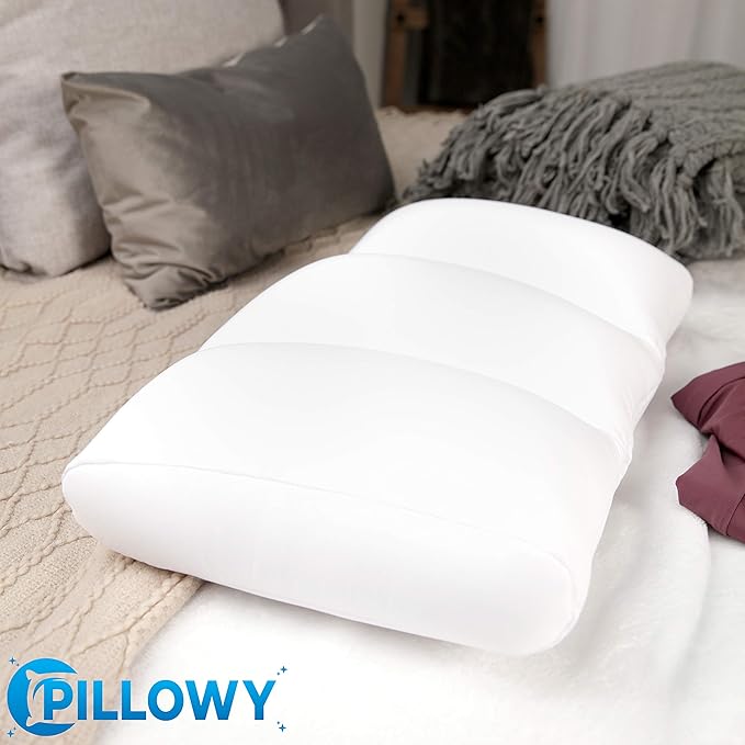 Cover Only for Premium Microbead Bed Pillow, Large Extra Smooth - Ultra Comfortable Sleep with Silk Like Anti Aging Cover 85% Spandex/ 15% Nylon Breathable, Cooling Sweet Baby Blue