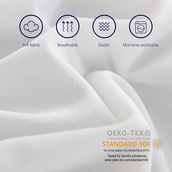 SyMax 7.8"x60" Body Pillow for Queen Bed, Memory Foam Bolster w/Removable Velvet Cover, Headboard Gap Filler Pillow, White