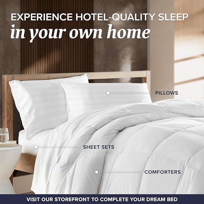 Beckham Hotel Collection Customizable Body Pillow with Soft Extra Fill – Cotton Shell & Soft Down Alternative Fill – 20"x54" - Body Pillow Insert for Sleeping & Reading - Long Pillow For Side Sleepers