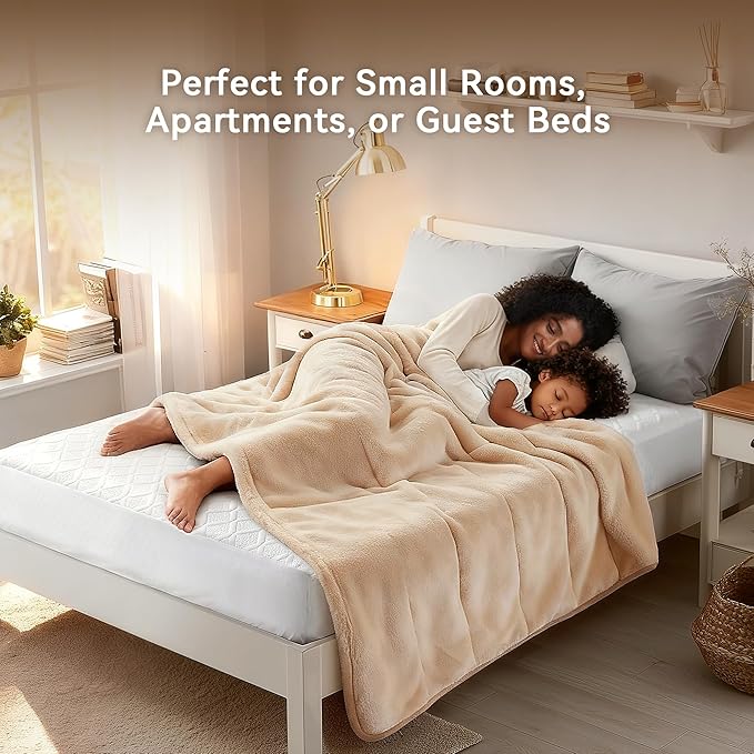Full Size Heated Mattress Pad – Electric Mattresses Warmer with Auto Shut-Off, Machine Washable Soft Heating Bedding, Adjustable Heat Settings for Cozy All Night Comfort