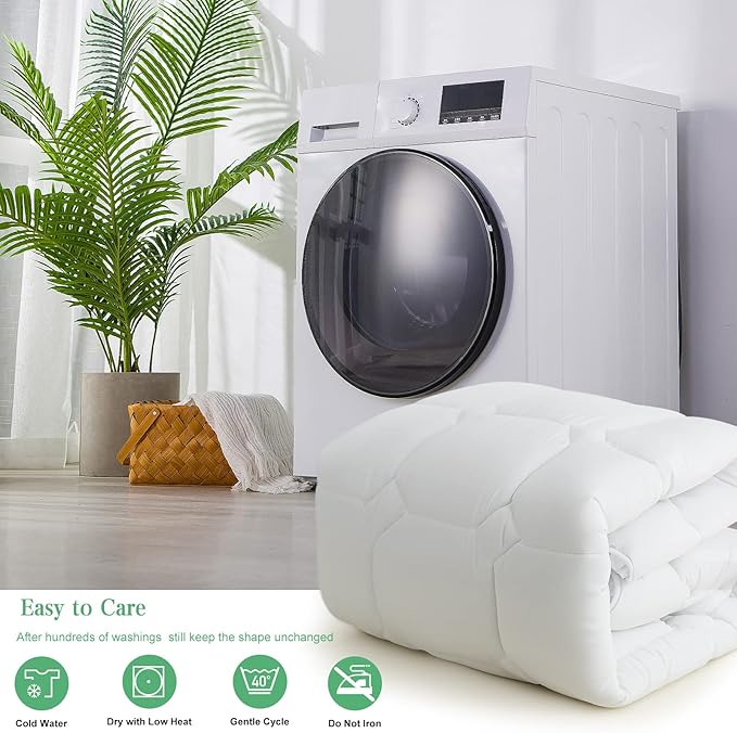 UNILIBRA Full Size Mattress Pad Cooling Rayon from Bamboo, Quilted Fitted Mattress Protector Pillow Top Mattress Cover with Deep Pocket Up to 19 Inches, Ultra Soft Filling Mattress Topper
