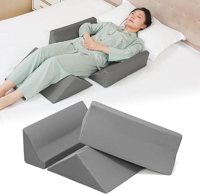Fanwer Bed Wedges & Body Positioners (3 in 1), 40 Degree Wedges for Bed Positioning,Positioning Pillows for Elderly, Wedge Pillow for Bed Sores, Side Sleeping, After Surgery, Knees Elevated,Back Pain