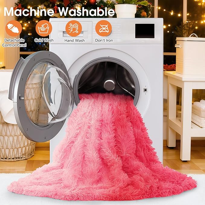 Heated Electric Blanket Twin,Warm Winter Birthday Gifts for Women Her Grandma–Faux Fur with Soft Sherpa,10 Heat Settings,5 Time Settings with Fast Heating, 62x84, Baby Pink