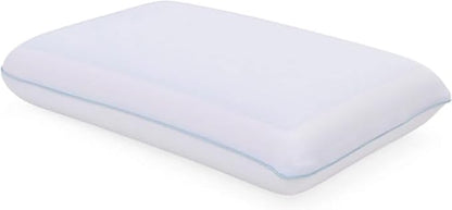 Cool Gel Cooling Pillow for Sleeping, Queen Size Cooling Memory Foam Pillow for Hot Sleepers, Reversible Ergonomic Design, Pressure Relief, Spine Alignment, Side, Back Contouring Support