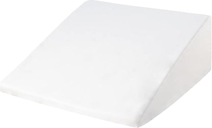 CirclesHome Wedge Pillow Cover 100% Cotton, Zippered Wedge Pillow Case Protector, Soft, Hypoallergenic & Breathable -White, (25Wx26Lx7.5)