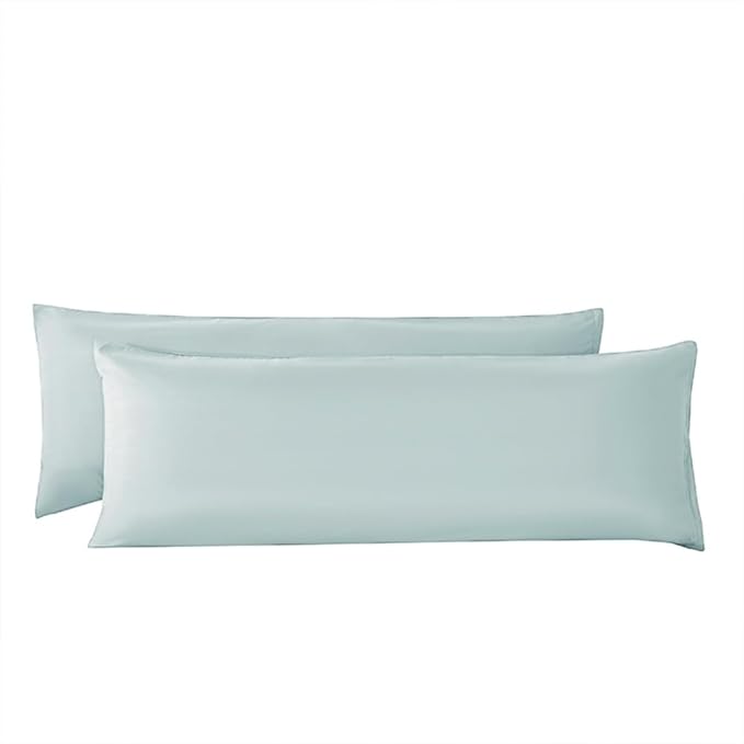 2 Pack Body Pillowcase 20 x 48 Inches Soft Comfortable Not Shrink Microfiber Body Pillow Cover, Light Gray Body Pillow Cover with Hidden Zipper Closure
