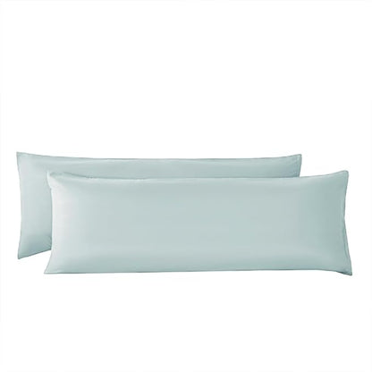 2 Pack Body Pillowcase 20 x 48 Inches Soft Comfortable Not Shrink Microfiber Body Pillow Cover, Light Gray Body Pillow Cover with Hidden Zipper Closure