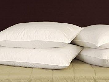 White Duck Down & Feather Pillow- Pillows with Soft-Medium Support