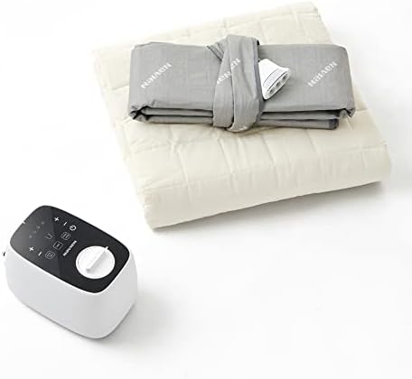 EQM 350, Single – EMF-Free Water Heated Mattress Pad – Temperature Control – Non-Electric Bed Warmer – Eco-Friendly – Helps Soothe & Relieve Stress, Muscle Soreness, & Tension