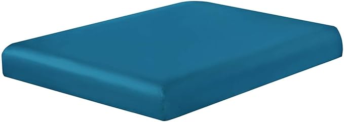 100 Supima Cotton Sheets 600 Thread Count,Bed Sheet Set Queen Sheets 4 Pieces,Soft & Silky Sateen Weave, Fits Mattress Up to 18'',Deep Pocket, Breathable & Fade Resistant (Peacock Blue, Queen)