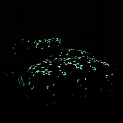 Feelyou Galaxy Glow in The Dark Comforter Set for Girls Kids Full Purple Universe Starry Night Bedding Set Super Soft Outer Space Stars Moon Comforter Girl Bedroom Glow Decor Bedding Quilted Duvet